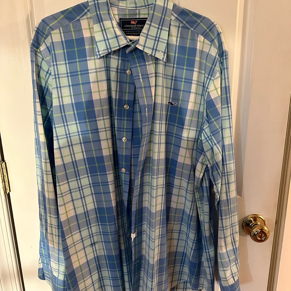 NWOT Men's Vineyard Vines Long Sleeve Plaid Shirt